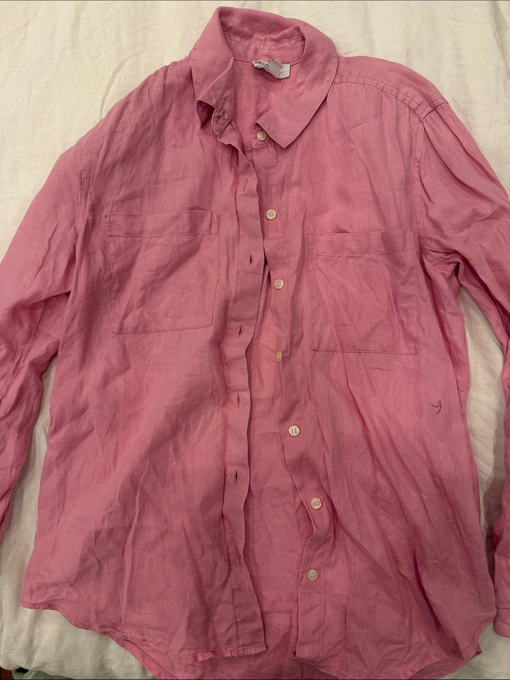 Lord & Taylor Pink Long-Sleeve Button Down Shirt